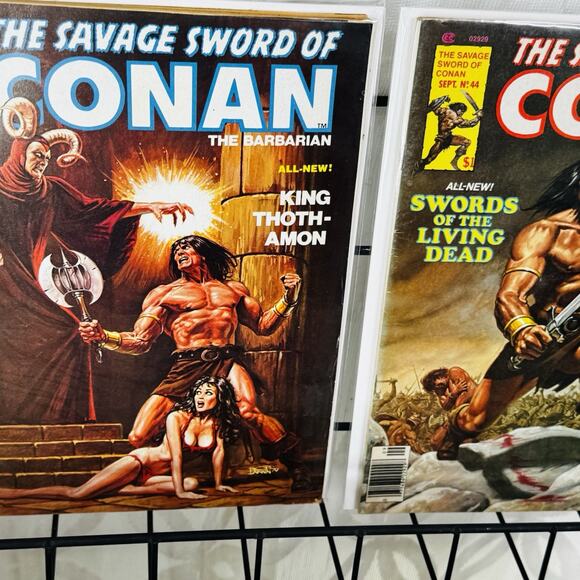 Savage Sword Of Conan 38 43-44 46-47 55-56 Lot Marvel Magazine Bronze Age Norem - Picture 2 of 9